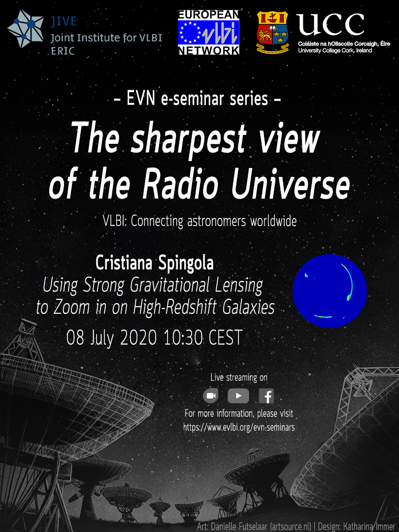 Announcement poster for the first speaker of the EVN e-seminar series