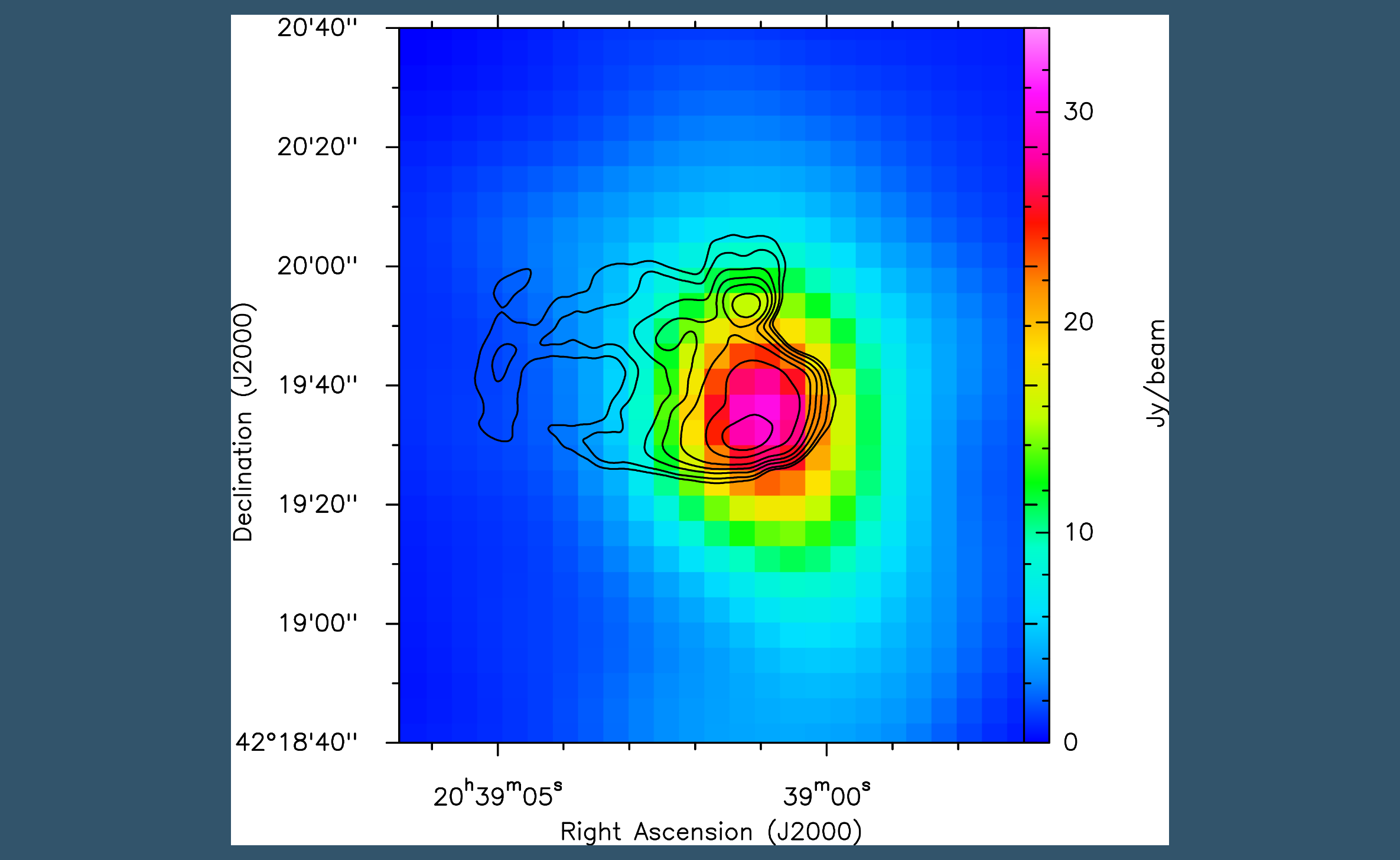 Submillimeter image of DR21
