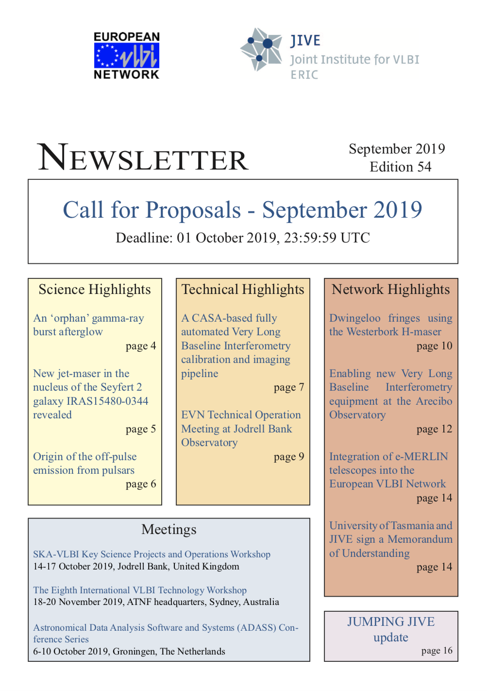 EVN/JIVE Newsletter ed. 54